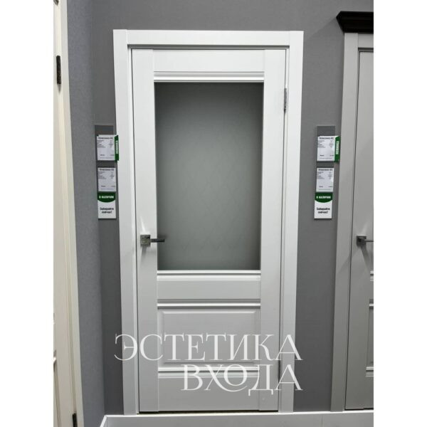 Межкомнатная дверь Классико 42 43 стекло белая