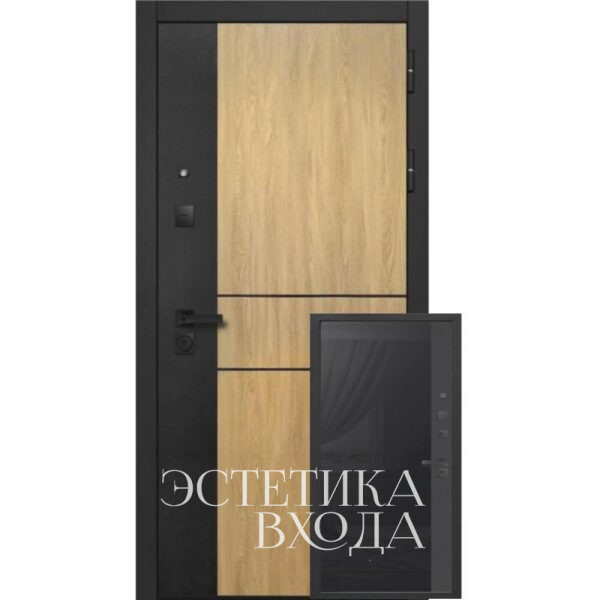 Входные двери SMART 2 черное СТЕКЛО (ЭЛЕКТРОННЫЙ ЗАМОК)