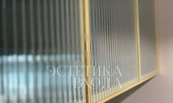Алюминиевая распашная дверь со стеклом мору — изображение 3