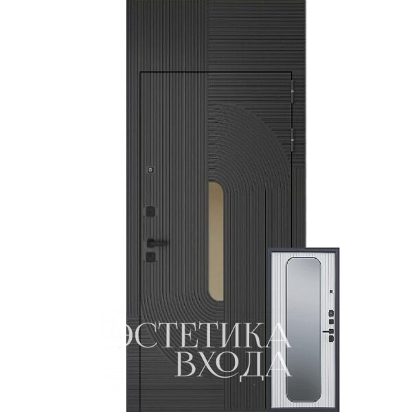 входная дверь Импресс зеркало с фальшфрамугой