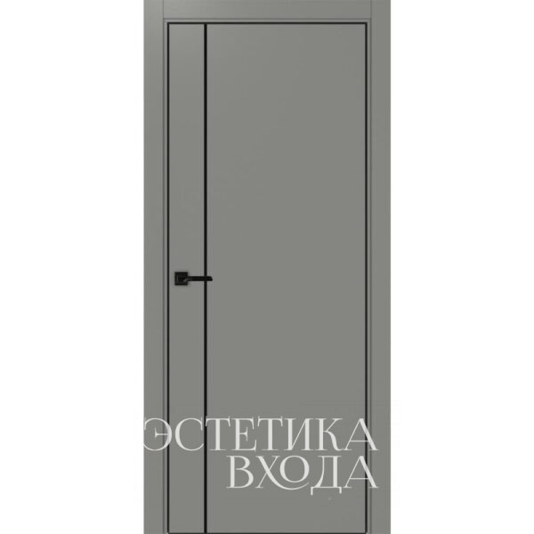 дверь Неаполь_204 молдинг SB темно-серый алюминиевая кромка