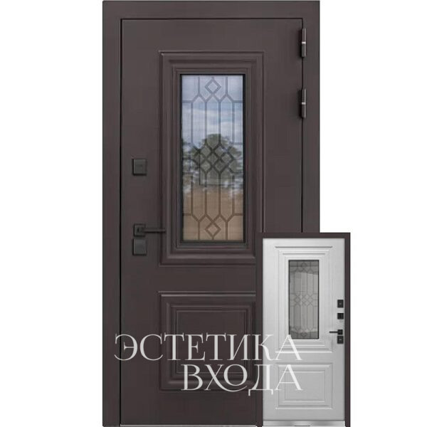 входная дверь Верса Термо муар коричневый 8019 купить входную дверь в дом в Краснодаре