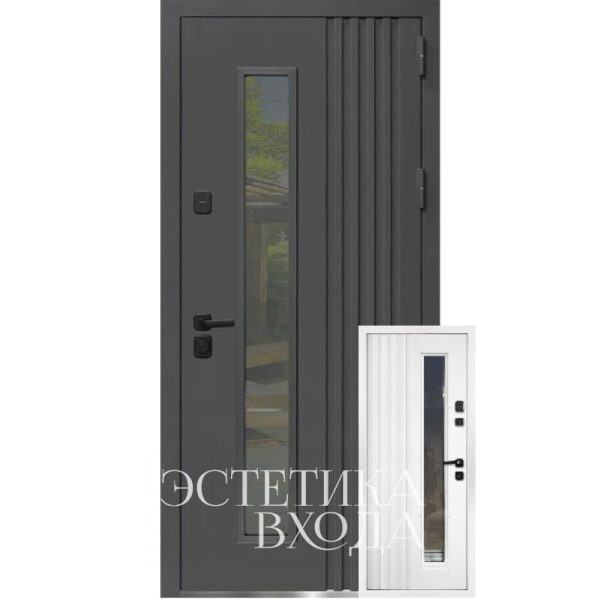 Входная дверь Кираса Термо СП муар серый купить входную дверь с терморазрывом в Краснодаре