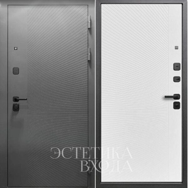 9 см Концепт Линии Муар серый/Велюр белый софт