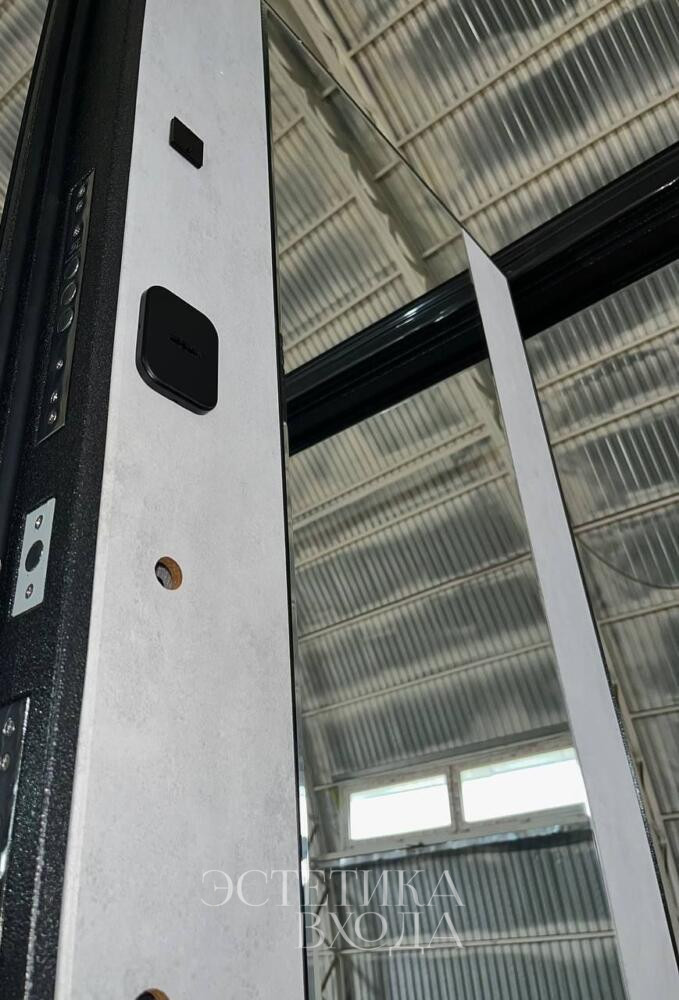 входная дверь 10см 2 мдф букле графит