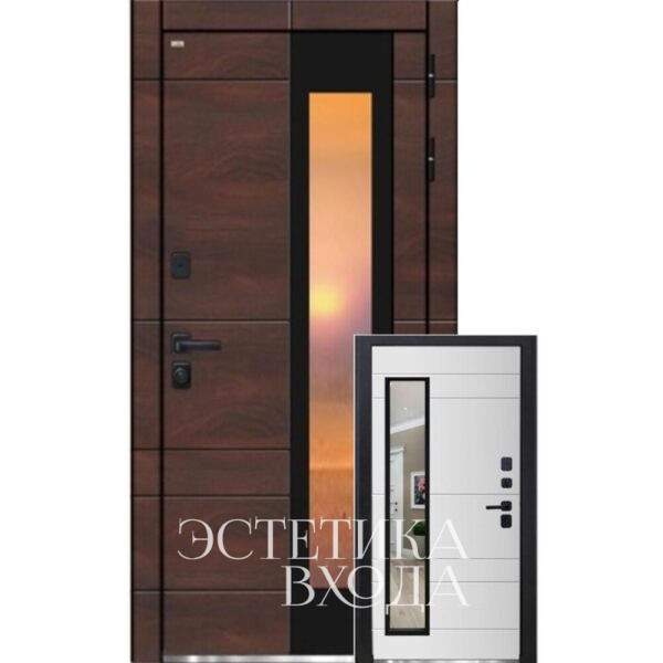 Входная дверь D4U Термо 02 стекло Пино пластик