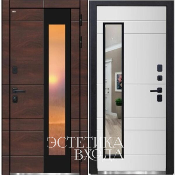 Входная дверь D4U Термо 02 стекло Пино пластик