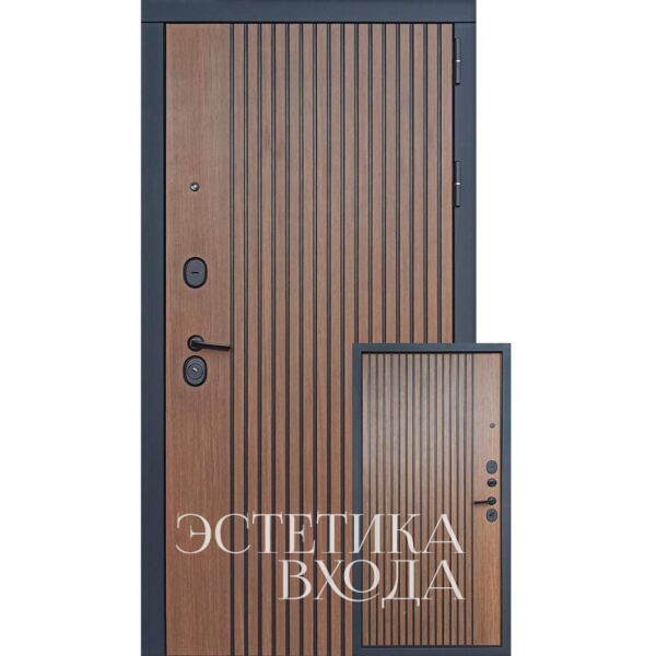 Входная дверь Юта дуб темный квартира