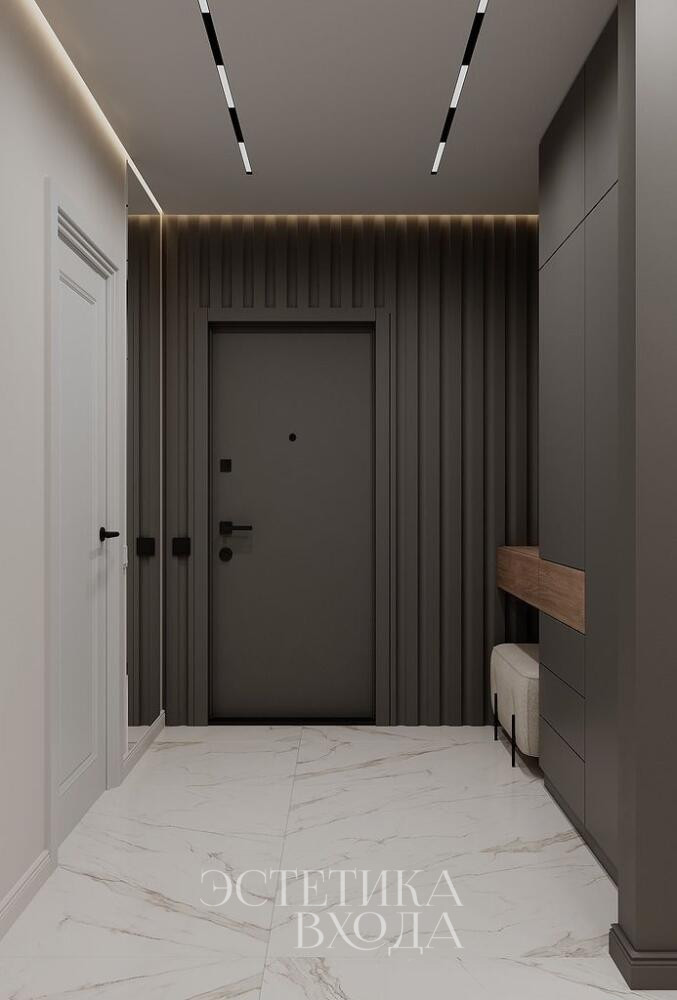 откосы на входную дверь антрацит