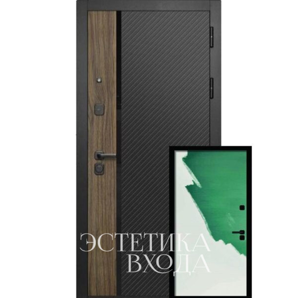 Входная дверь Кросс американский орех панель под покраску