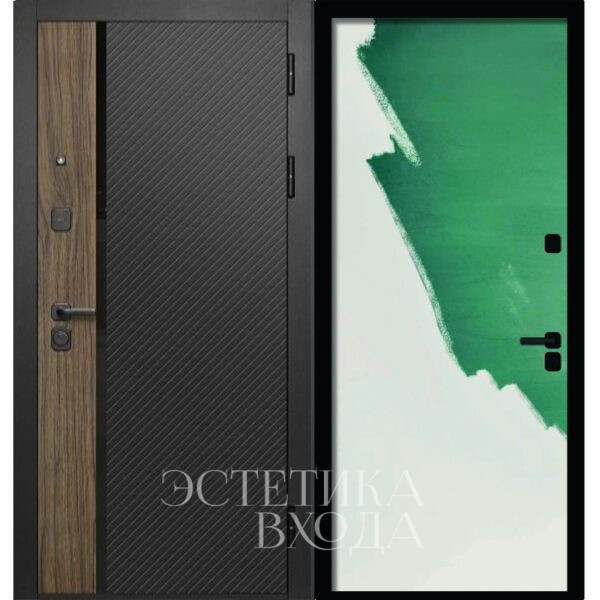 Входная дверь Кросс американский орех панель под покраску