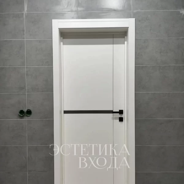 Межкомнатная дверь Графика-2 белый Vinyl ПГ