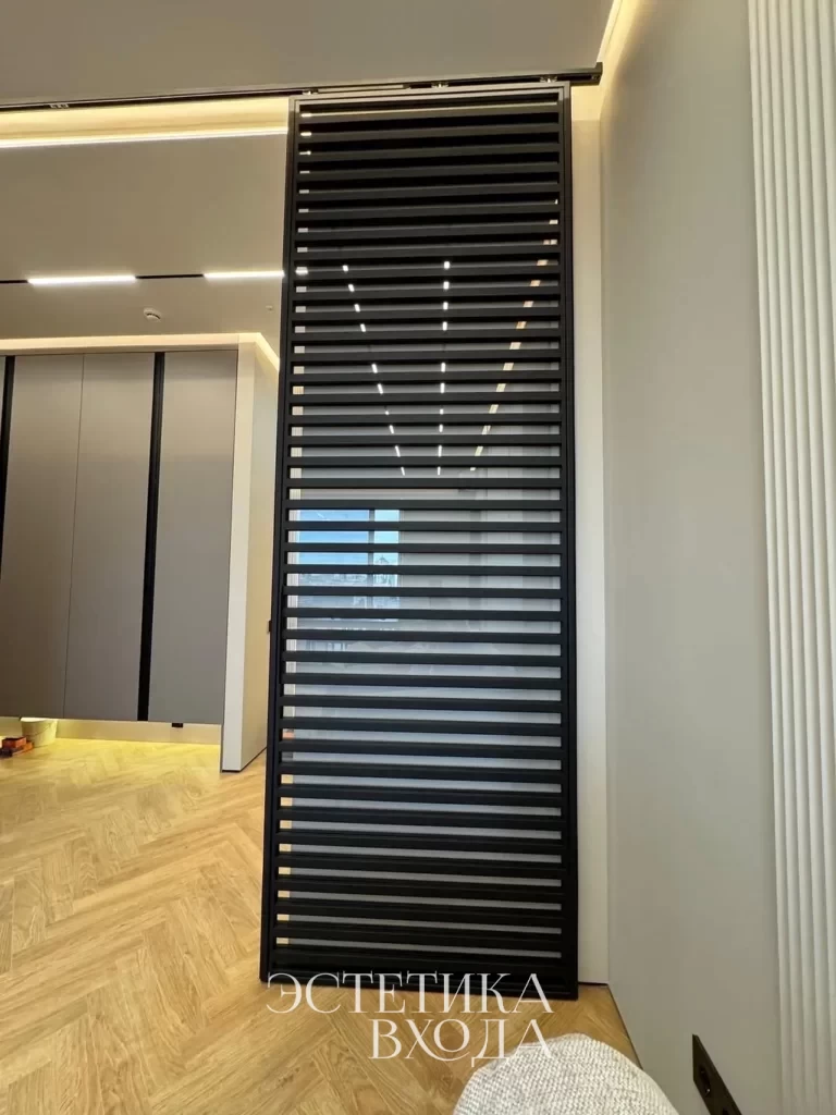 Алюминиевая перегородка в стиле Loft. В стильном черном цвете.