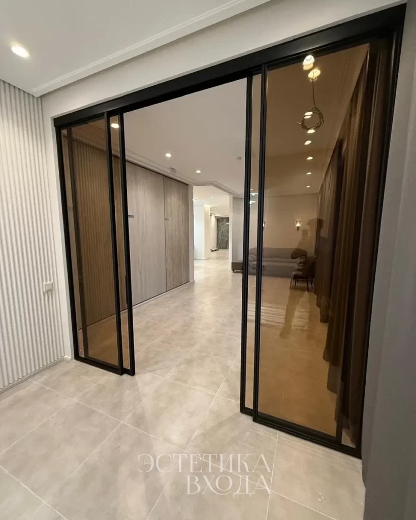 перегородка алюминий черный