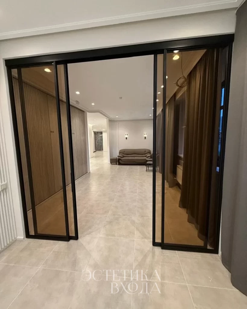 перегородка алюминий черный