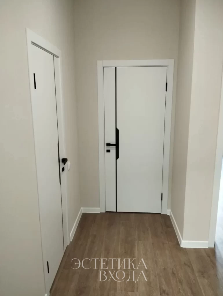 Межкомнатная дверь Графика-4 белый Vinyl ПГ