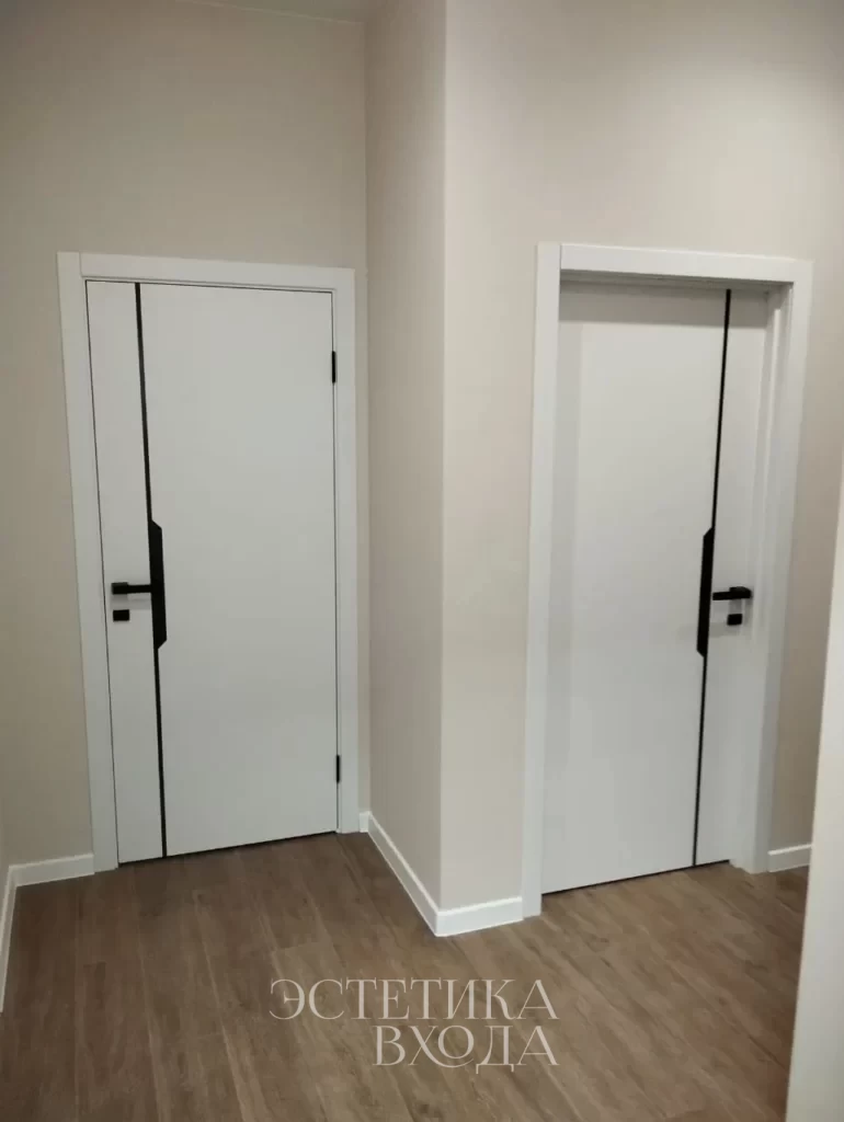 Межкомнатная дверь Графика-4 белый Vinyl ПГ