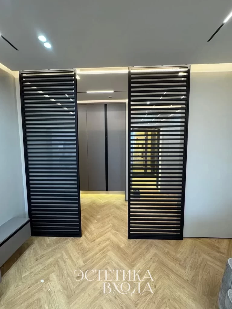 Алюминиевая перегородка в стиле Loft. В стильном черном цвете.