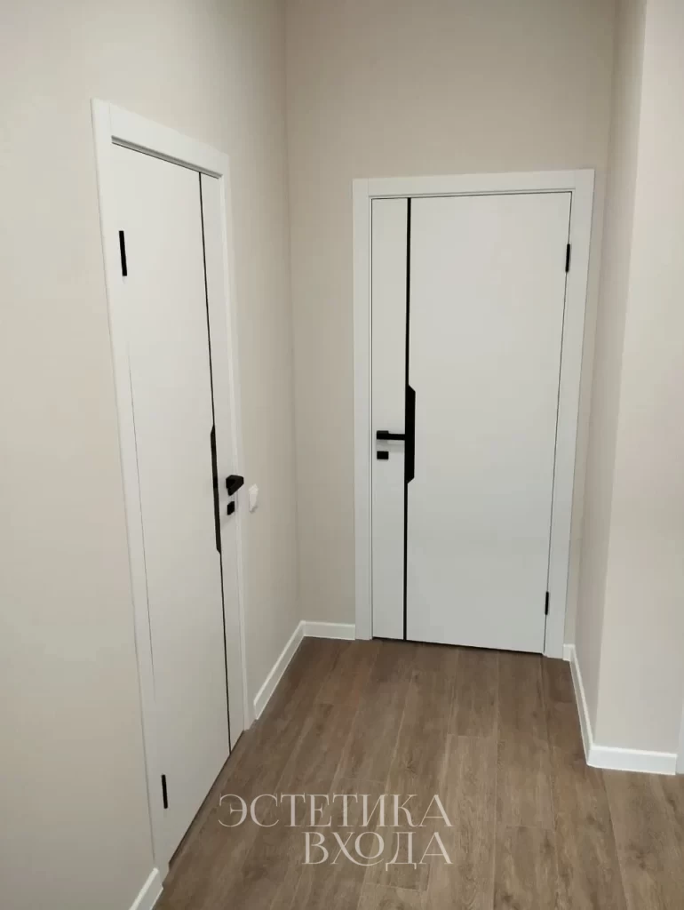 Межкомнатная дверь Графика-4 белый Vinyl ПГ