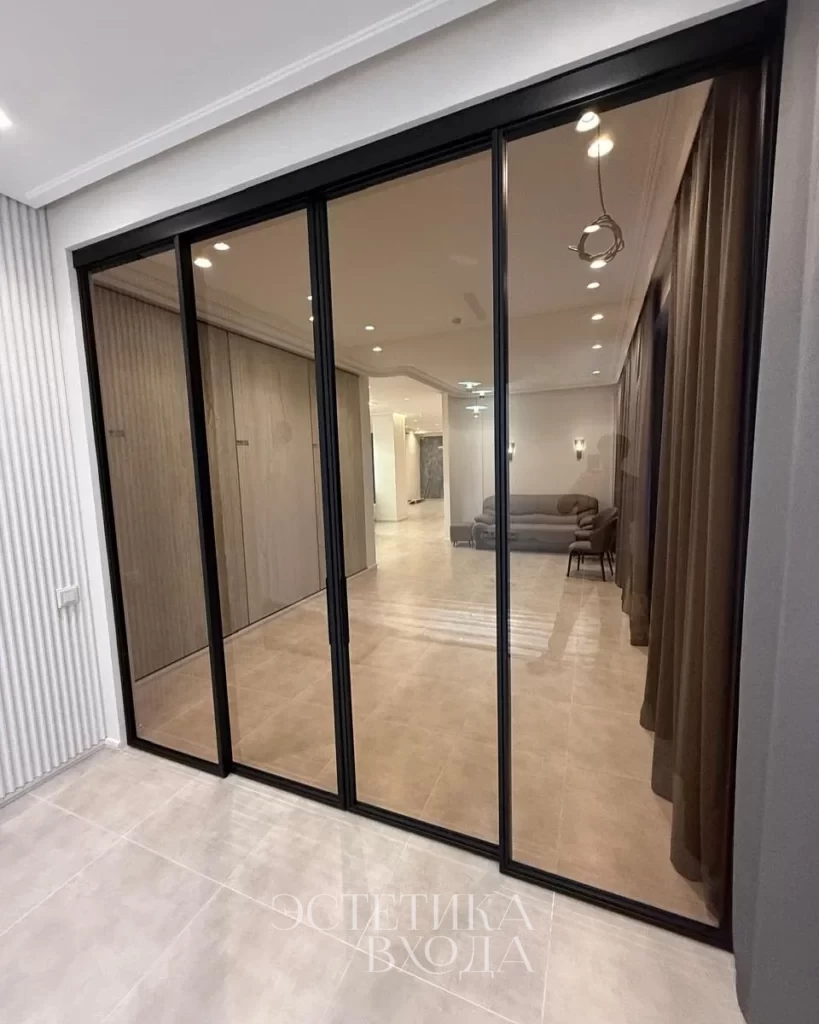 перегородка алюминий черный