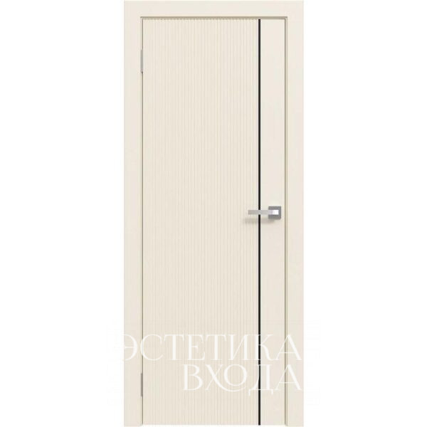 Межкомнатная дверь Line 05 Эмаль черный молдинг