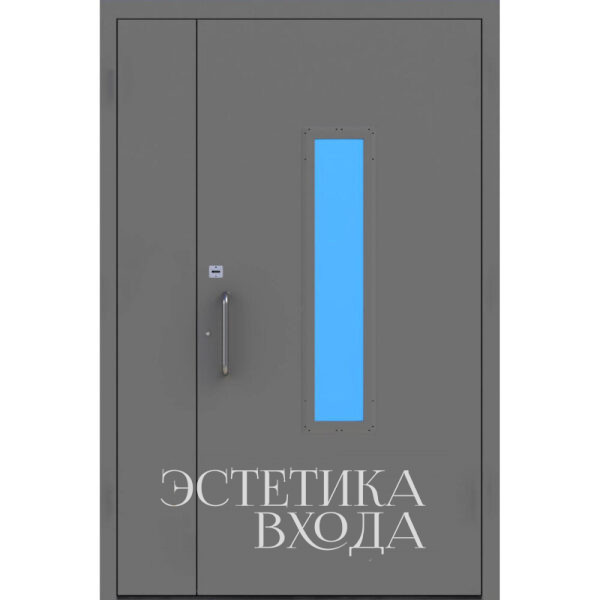 Двухстворчатая подъездная дверь