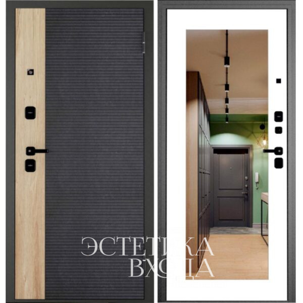 входная дверь Лайн Фьюжн Зеркало купить входную дверь с зеркалом Краснодар