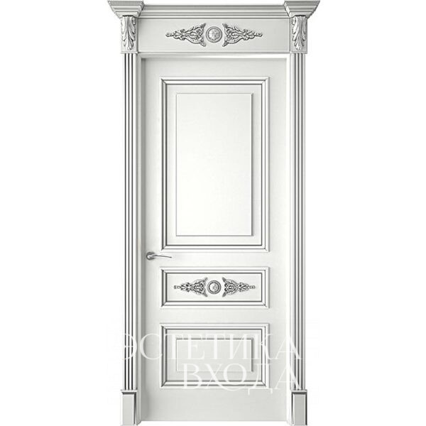 межкомнатная дверь Кардинал патина серебро эмаль купить двери в эмали Краснодар (1)