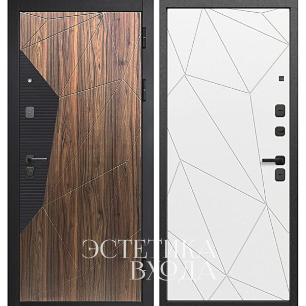 входная дверь Геометрия Эмалит белый Феррони купить входную дверь в квартиру Краснодар (1)