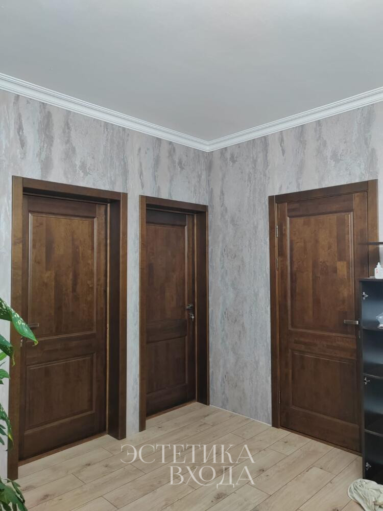 межкомнатная дверь Элегия 2 массив ольхи бренерский орех купить двери из массива в Краснодаре (1)