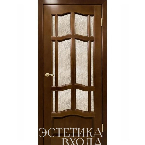 Межкомнатная дверь массив сосны Ампир глухая техный орех
