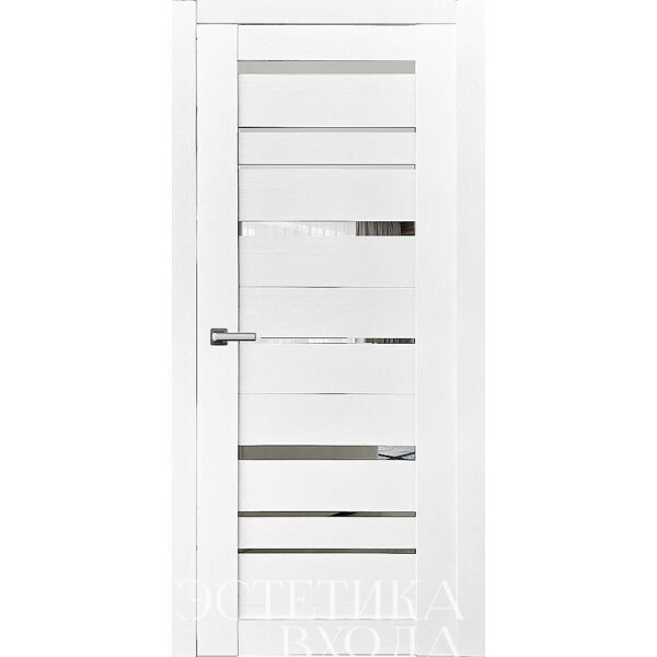 межкомнатная дверь Сильвер 3 ларче белый зеркало купить межкомнатные двери в Краснодаре