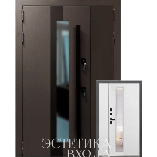 Входная дверь Мах термо 11 муар бордо 1200х2050 купить входную дверь с терморазрывом Краснодар